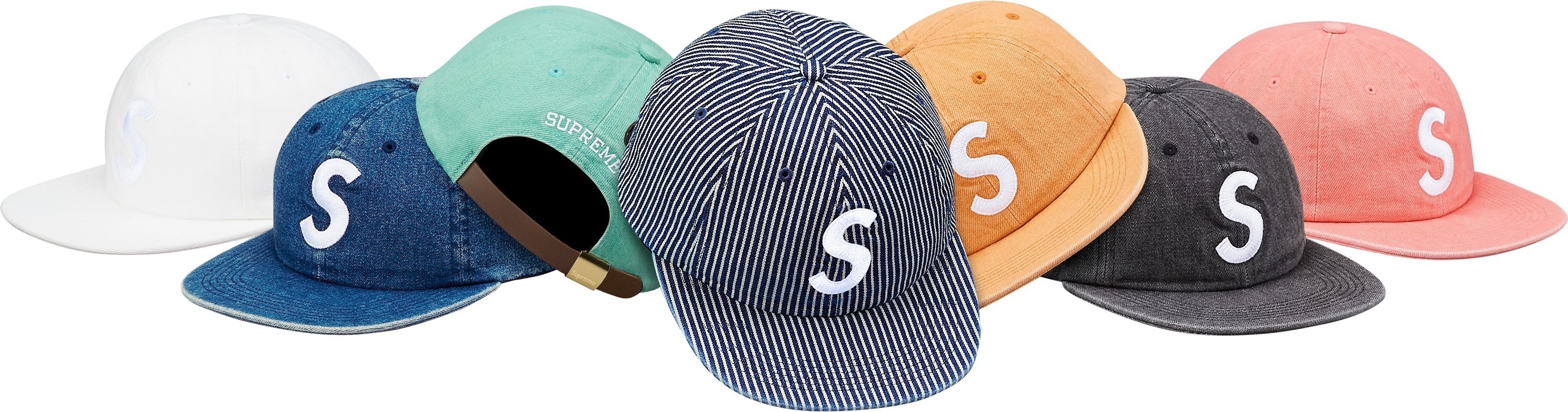 Washed Denim S Logo 6-Panel